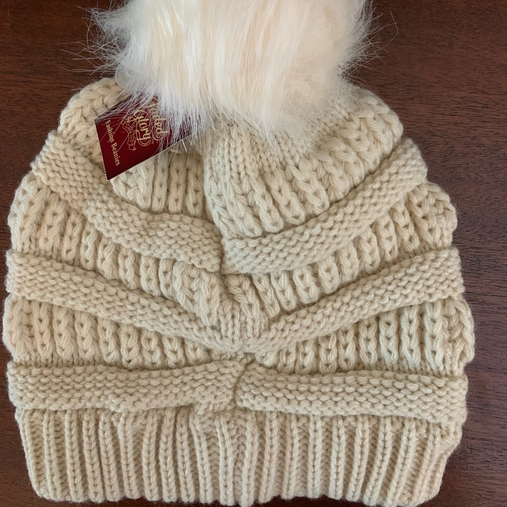 Knit Beanie with Pom-pom